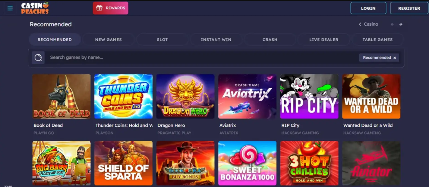 Casino Peaches – €5 Bonus Zonder Storten