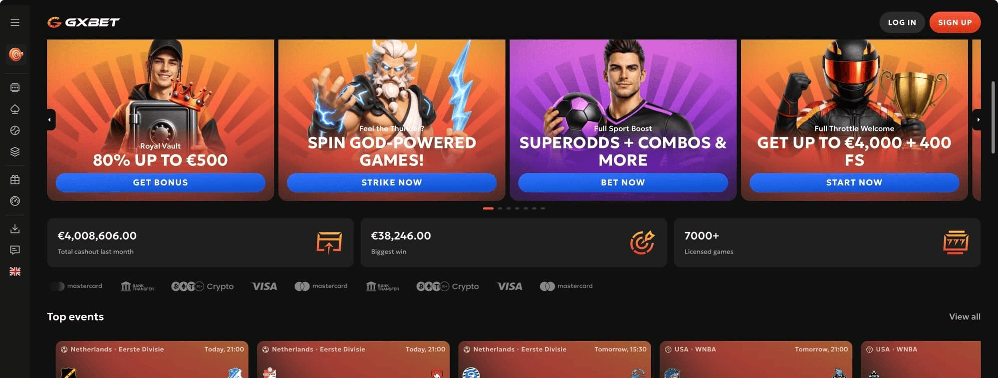 GXBet – 20 Free Spins No Deposit met Code GX20